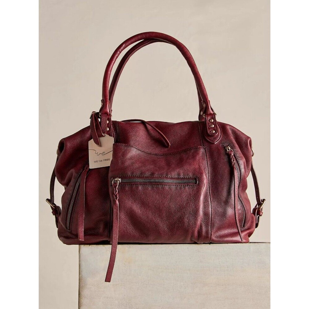 FREE PEOPLE We The Free Emerson LARGE Tote Bag In Red Rock NWT